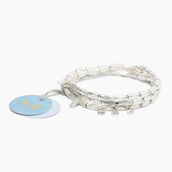 Metal Wrap Iconic Disc Jewelry - Silver - Lulu Bella Boutique