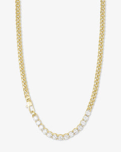 Baby Julian REALLY Loves Diamonds Necklace Gold|White Diamondettes