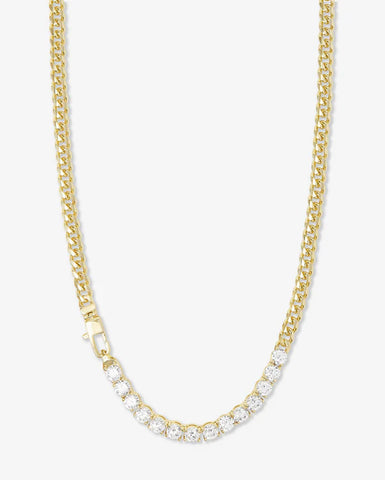Baby Julian REALLY Loves Diamonds Necklace Gold|White Diamondettes
