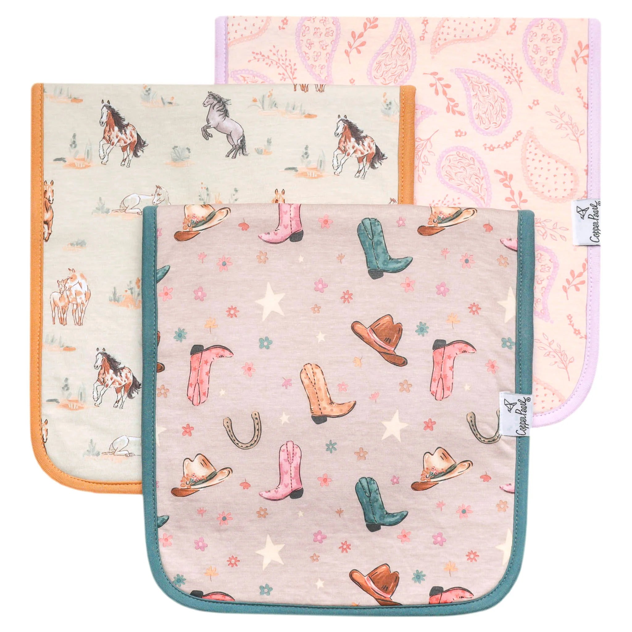 Premium Burp Cloth Set in Cheyenne - Lulu Bella Boutique