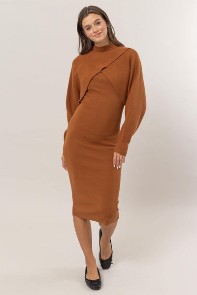 Bodycon Dress and Sweater Set