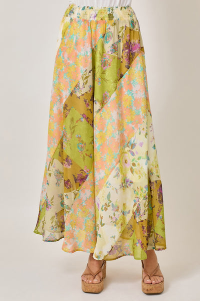 Floral Mix Print Skirt - Lulu Bella Boutique