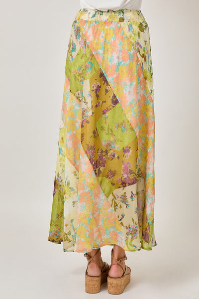 Floral Mix Print Skirt - Lulu Bella Boutique