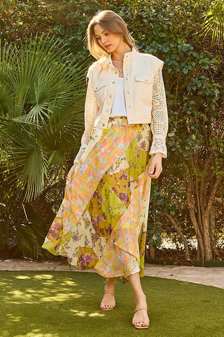 Floral Mix Print Skirt