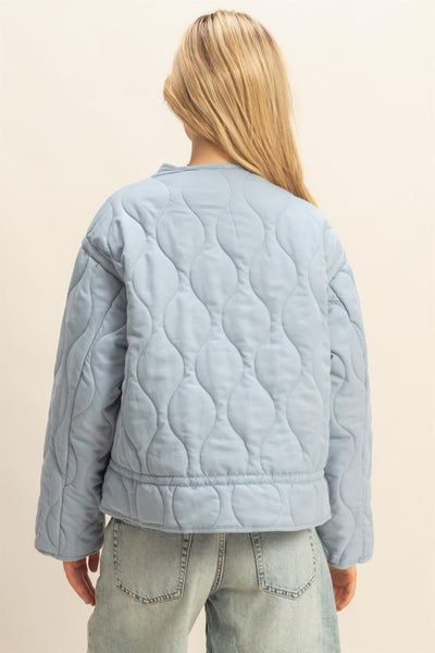 Quilted Peplum Outerwear Jacket