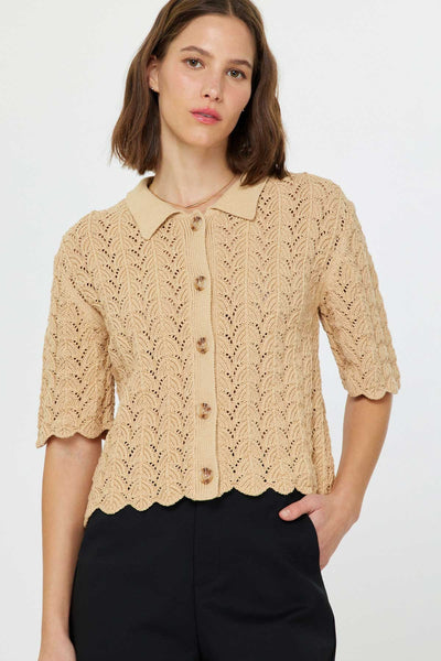 Half Sleeve Button Cardigan - Lulu Bella Boutique
