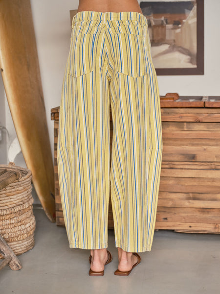 Color Stripe Barrel Pants