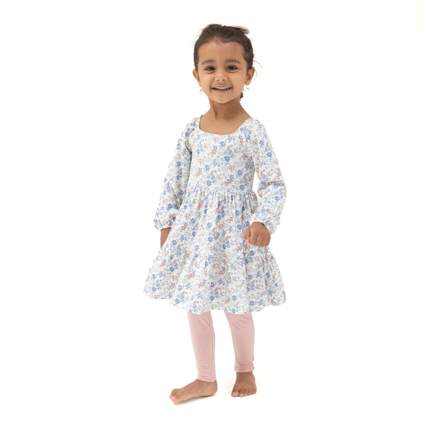 Country Girl Floral  Cap Sleeve Dress + Bamboo Legging