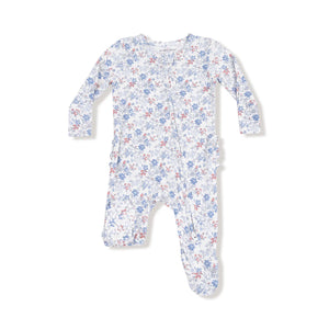 Country Girl Floral 2-Way Ruffle Zipper Footie