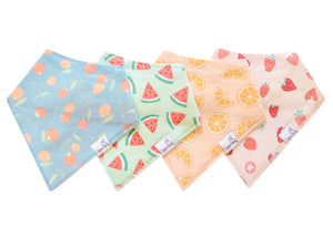 Baby Bandana Bib Set in Clementine