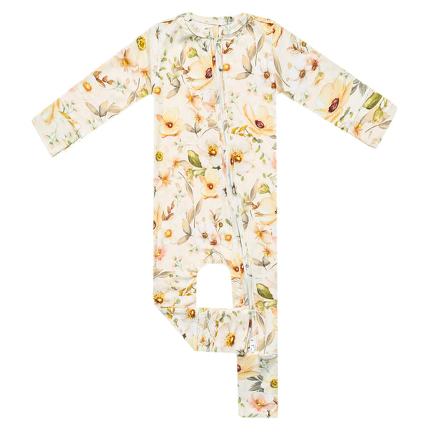 Bamboo Convertible Zip-Up Footie in Angelique