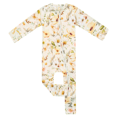 Bamboo Convertible Zip-Up Footie in Angelique