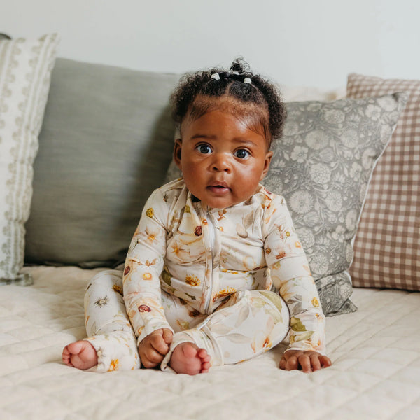 Bamboo Convertible Zip-Up Footie in Angelique