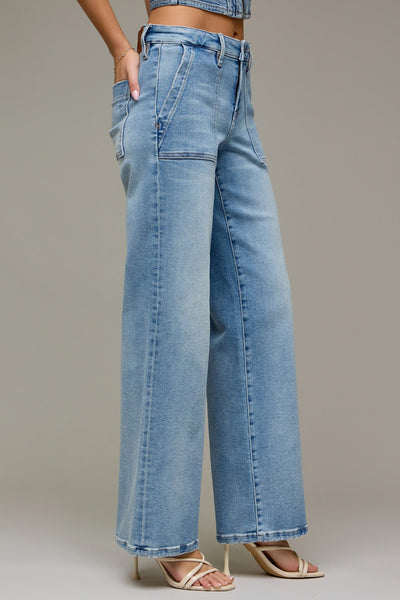 Front Pocket Dad Jeans