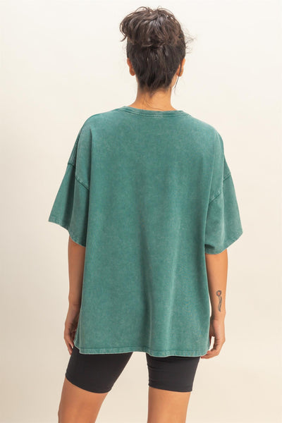 Oversized Mineral Wash T-shirt - Lulu Bella Boutique