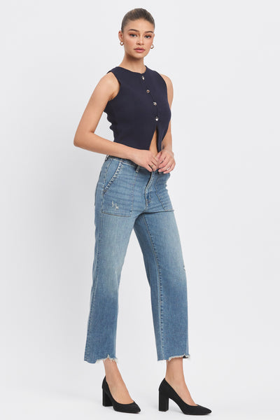 Dawn Utility Super High Rise Crop Jean