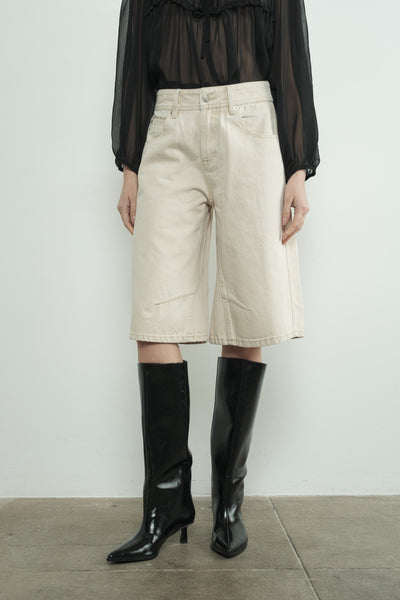 Denim Bermuda Shorts - Lulu Bella Boutique