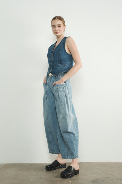 Denim Vest - Lulu Bella Boutique