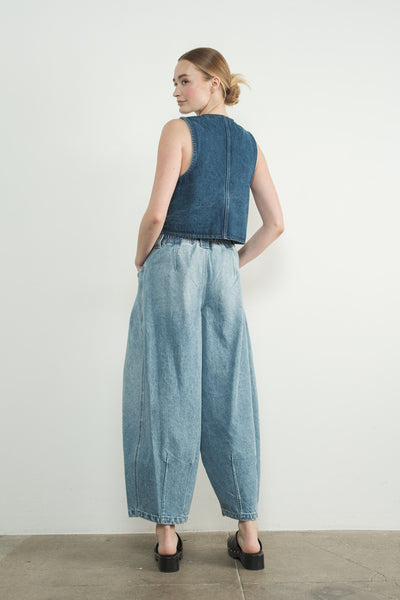 Denim Vest - Lulu Bella Boutique