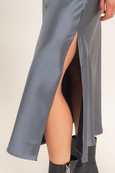 Satin V-neck Slip Dress