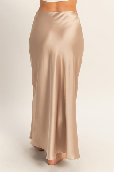 Satin Maxi Skirt - Lulu Bella Boutique