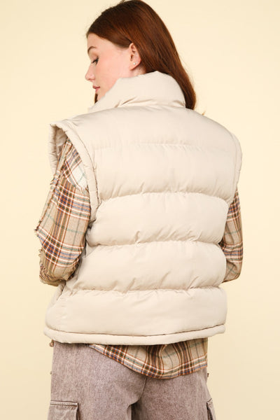 High Neck Puffer Vest