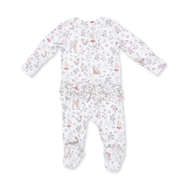 Enchanted Woodland  2 Way Ruffle Back Zipper Footie