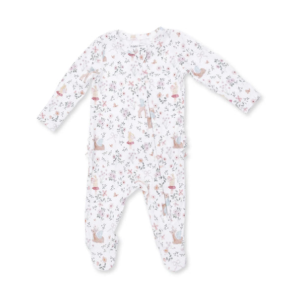 Enchanted Woodland  2 Way Ruffle Back Zipper Footie