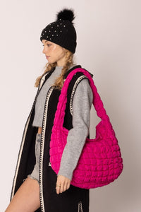 Cora Quilted Puffer Tote