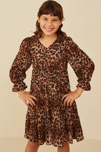 Girl's Leopard Print Dress