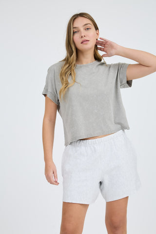 Round Neck Seam Detail Tee