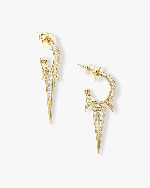Gabriella Pavé Triple Spike Earrings - Lulu Bella Boutique