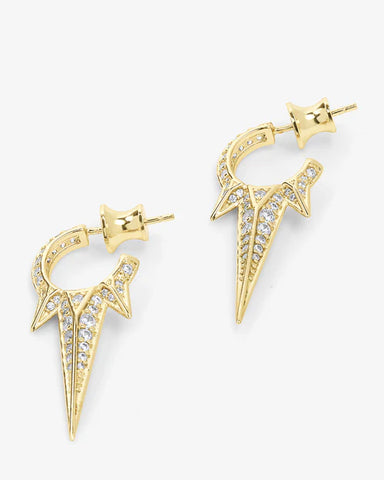 Gabriella Pavé Triple Spike Earrings