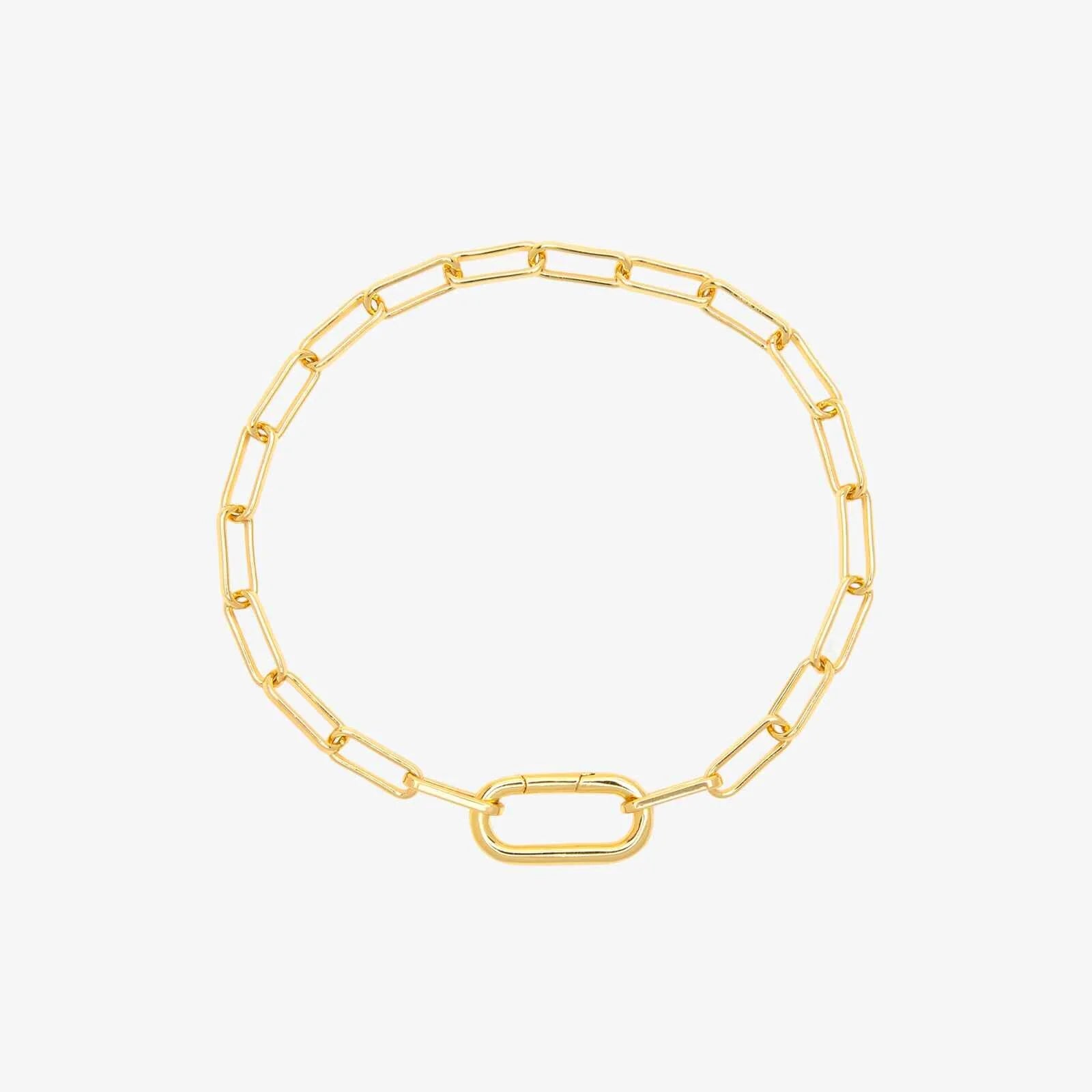 Harper Oval Charm Chain Bracelet - Lulu Bella Boutique