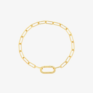 Harper Oval Charm Chain Bracelet - Lulu Bella Boutique