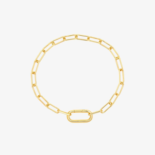 Harper Oval Charm Chain Bracelet - Lulu Bella Boutique
