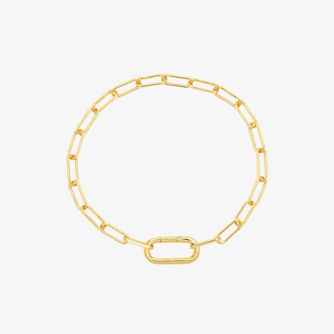 Harper Oval Charm Chain Bracelet - Lulu Bella Boutique