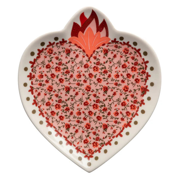 Calico Heart Trinket Tray