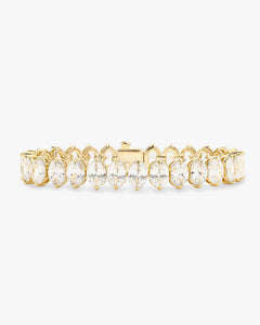Hello Gorgeous Tennis Bracelet Gold|White Diamondettes