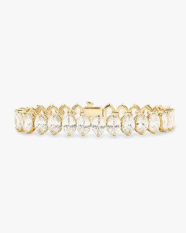 Hello Gorgeous Tennis Bracelet Gold|White Diamondettes