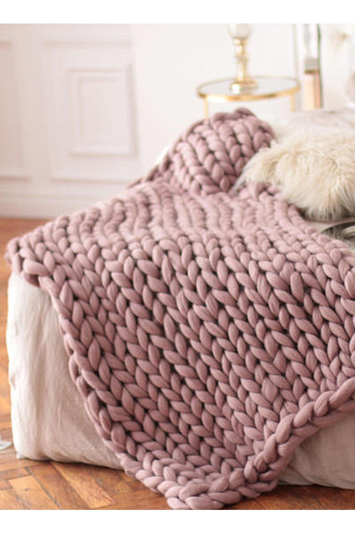 Chunky Knit Throw Blanket