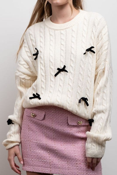 Bow Adorned Sweater