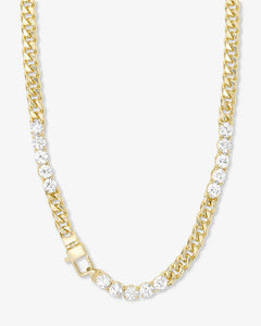 Julian's Obsessed with Diamonds Necklace Gold|White Diamondettes
