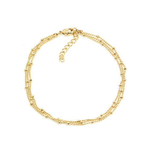 Triple Chain Anklet - Lulu Bella Boutique