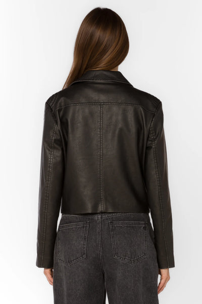 Kenwood Black Vegan Leather Jacket