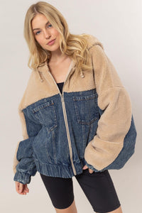 Teddy Fur Denim Jacket