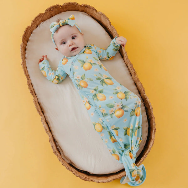 Newborn Knotted Gown in Melody