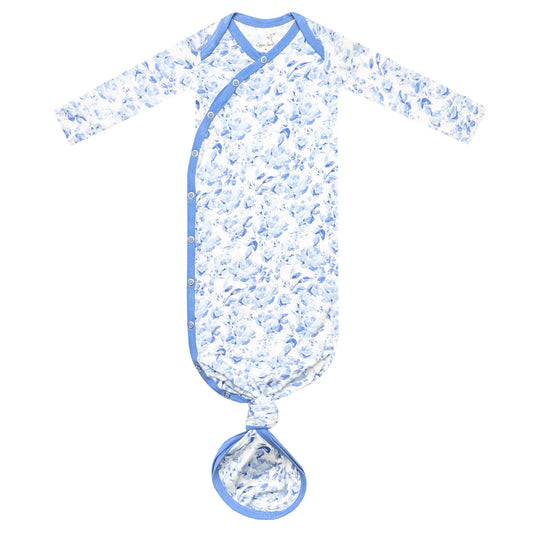 Bamboo Newborn Knotted Gown in Priscilla