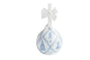 Blue Lattice Nutcracker Paper-Maché Ornament