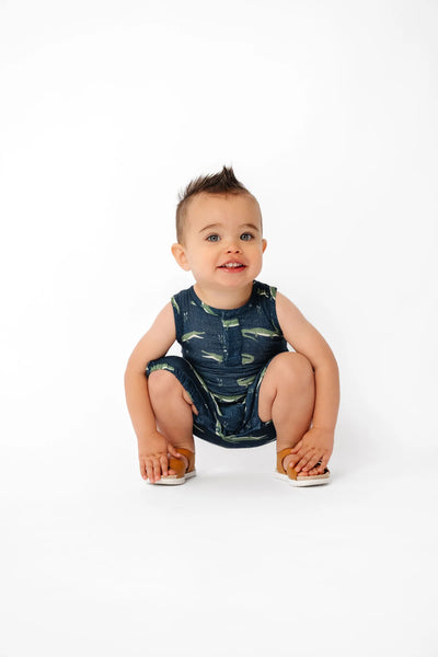 Snap Romper in Lyle